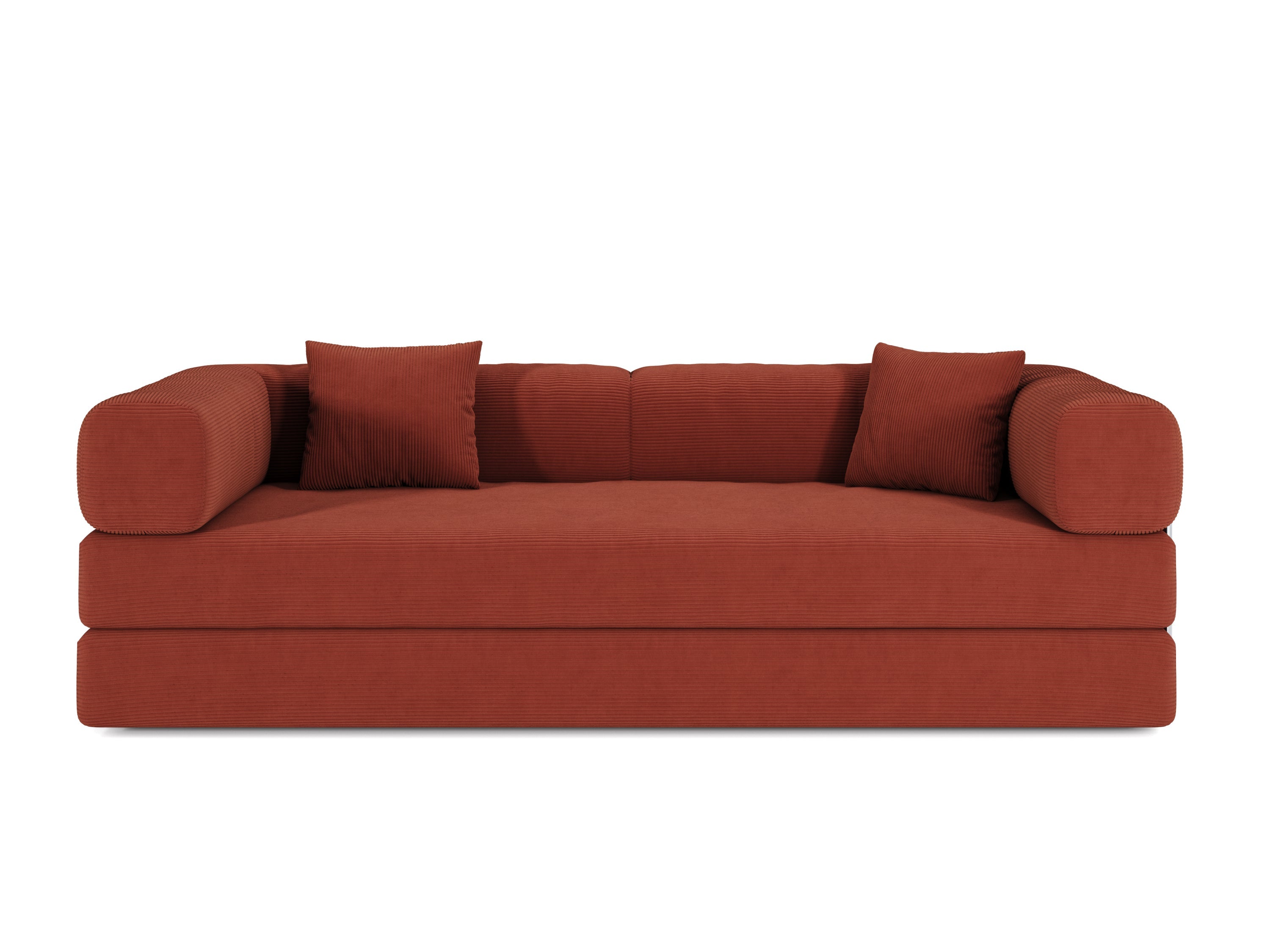78.8inch  Modular Sectional Sofa, Convertible Pudding Block Sofa, Floor Standing Sofa Bed Arm Comfort Sofa Bed, Compression Sofa for Living Room and Bedroom -  (Orange)