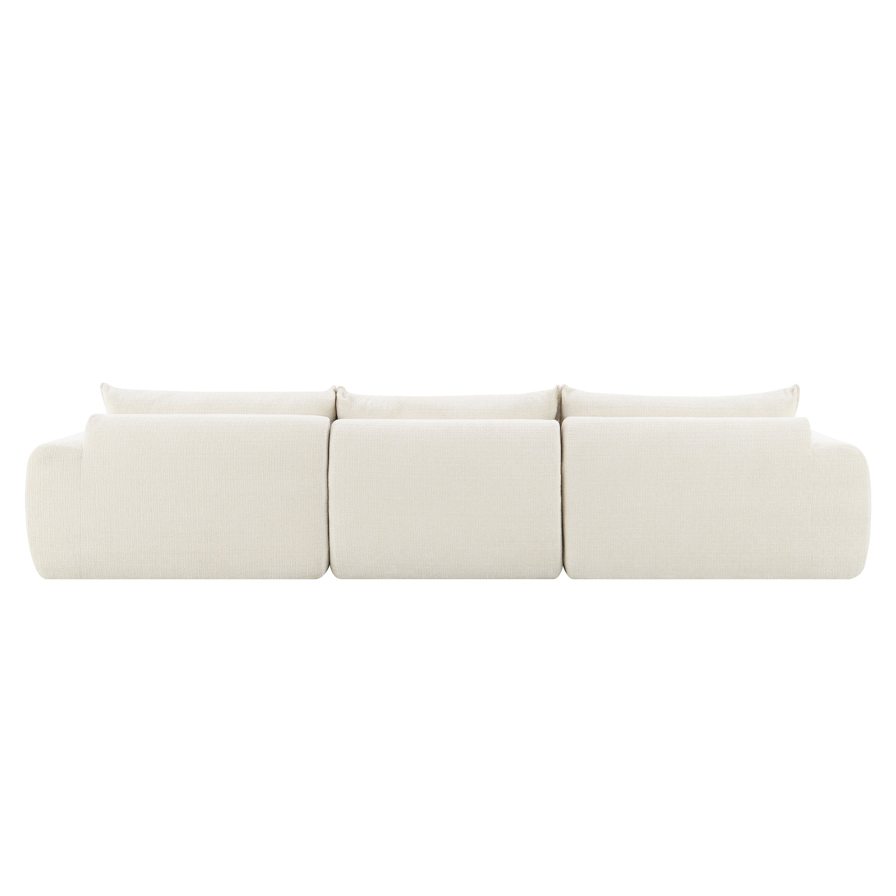 [VIDEO Provided] 116'' Fully Compressed Sofa with High Density Foam, No Assembly Required, Legless Design without Frame, Integrated Backrest and Seat Cushion, Free Combination, Particle Chenille