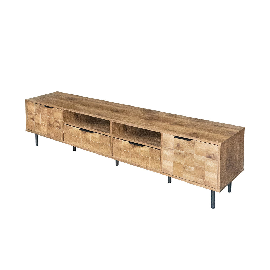 Mid Century TV Stand with 2 Drawers, Media Console Table for TVs up to 85'', Entertainment Center with Storage for Living room, Bedroom, Home Theatre