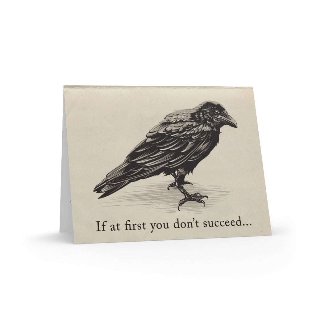 "Attempted Murder" Crow Greeting Card