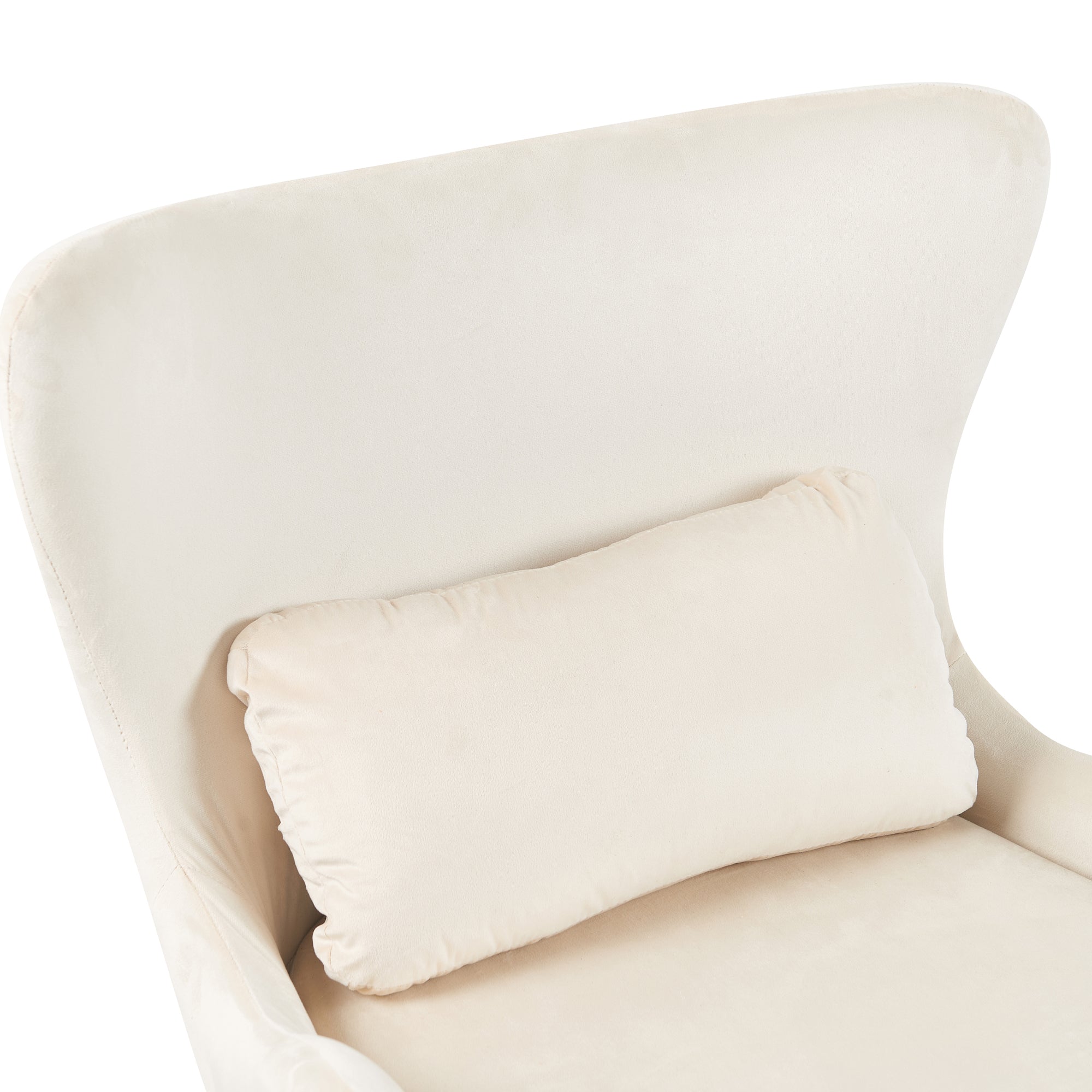 Furniture Style 2 in 1 Pet Friendly  Modern Velvet Lounge Chair, Upholstered  Back Accent Chair Leisure Single Sofa Chair for Living Room Office, White