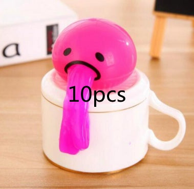 Funny Vomiting Egg Yolk Toy – Stress Relief Squishy Prank Gift