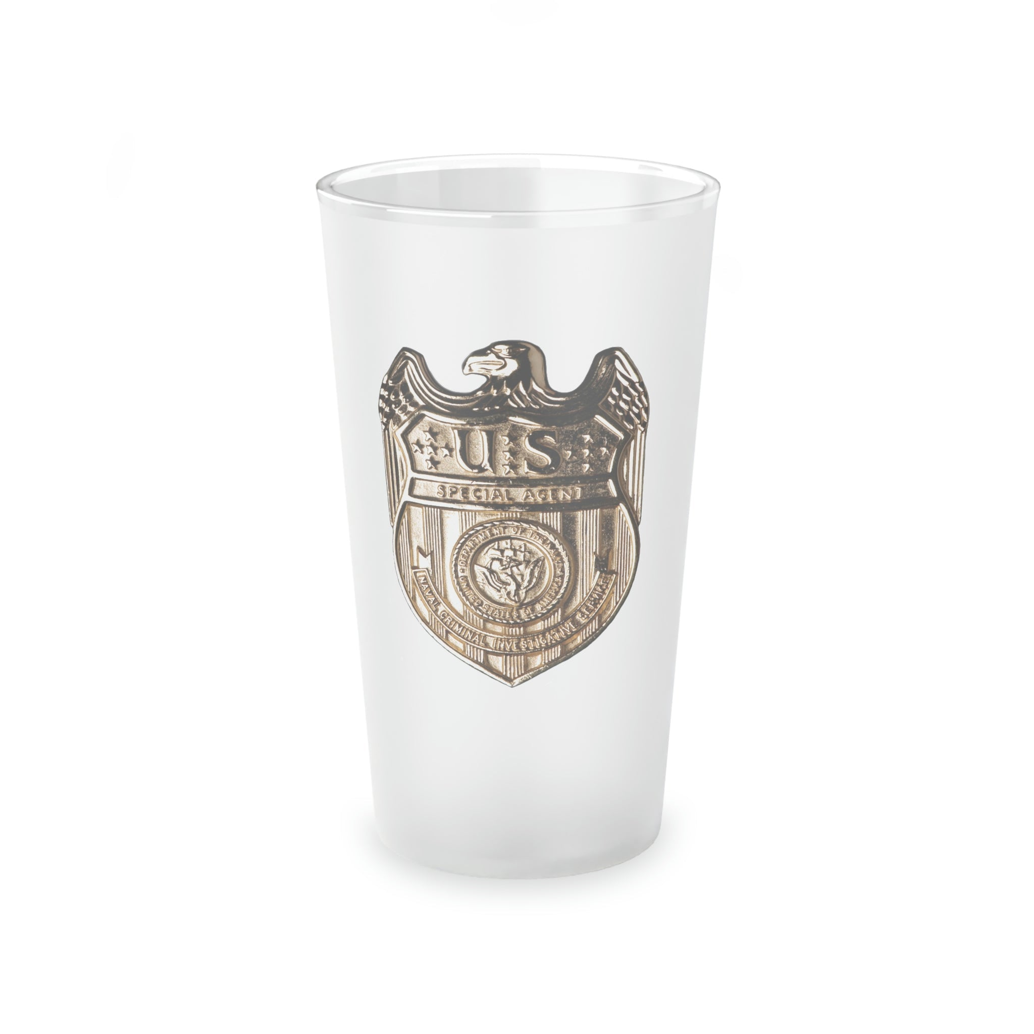 NCIS Badge - Frosted Pint Glass, 16oz