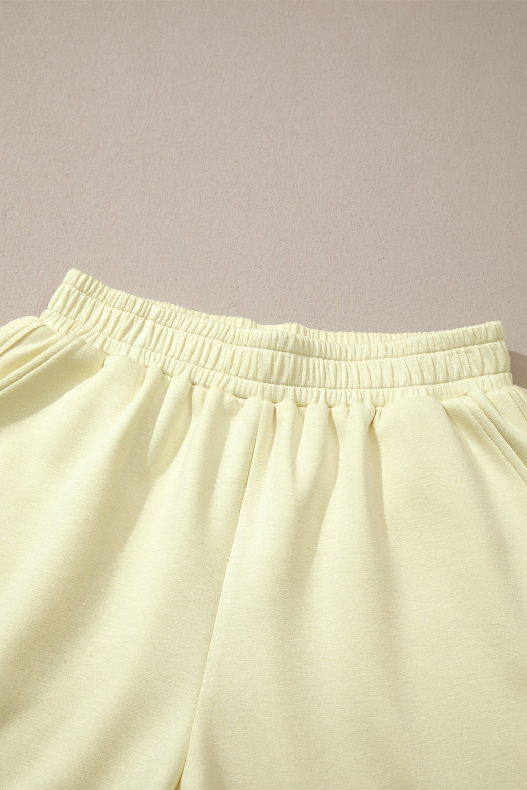 Solid Exposed Seam Mock Neck Tee & Shorts Set