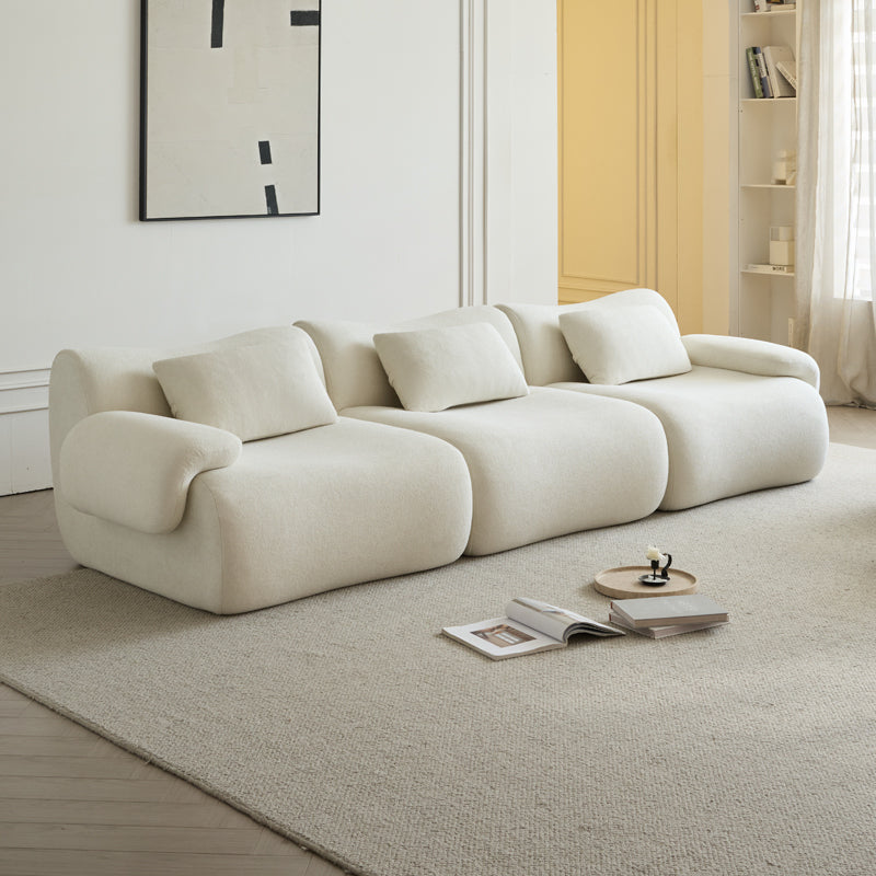 Modular Sectional Sofa, Compressed Sectional Sofa Modern Minimalist Style Couch, Bedroom, Comfy Compressed Sofa Couch Space-Efficient Design-White