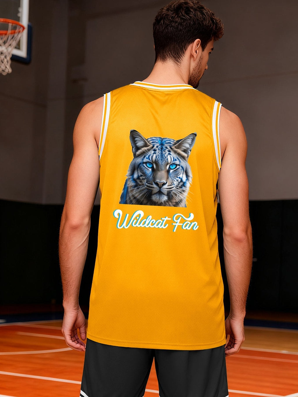 Wildcat Fan Adult Gold Basketball Jersey | Ships From USA