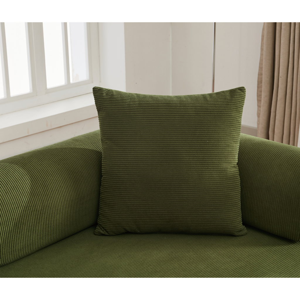 [NEW ARRIVED] [VIDEO PROVIDED] 78.5' Folding Convertible Out Sleeper Sofa Bed,4-in-1 DIY Combination Convertible  Sofa, 3 seat, Folding Sleeper Sofa, King Size , Bedroom,Apartment,Corduroy,Green