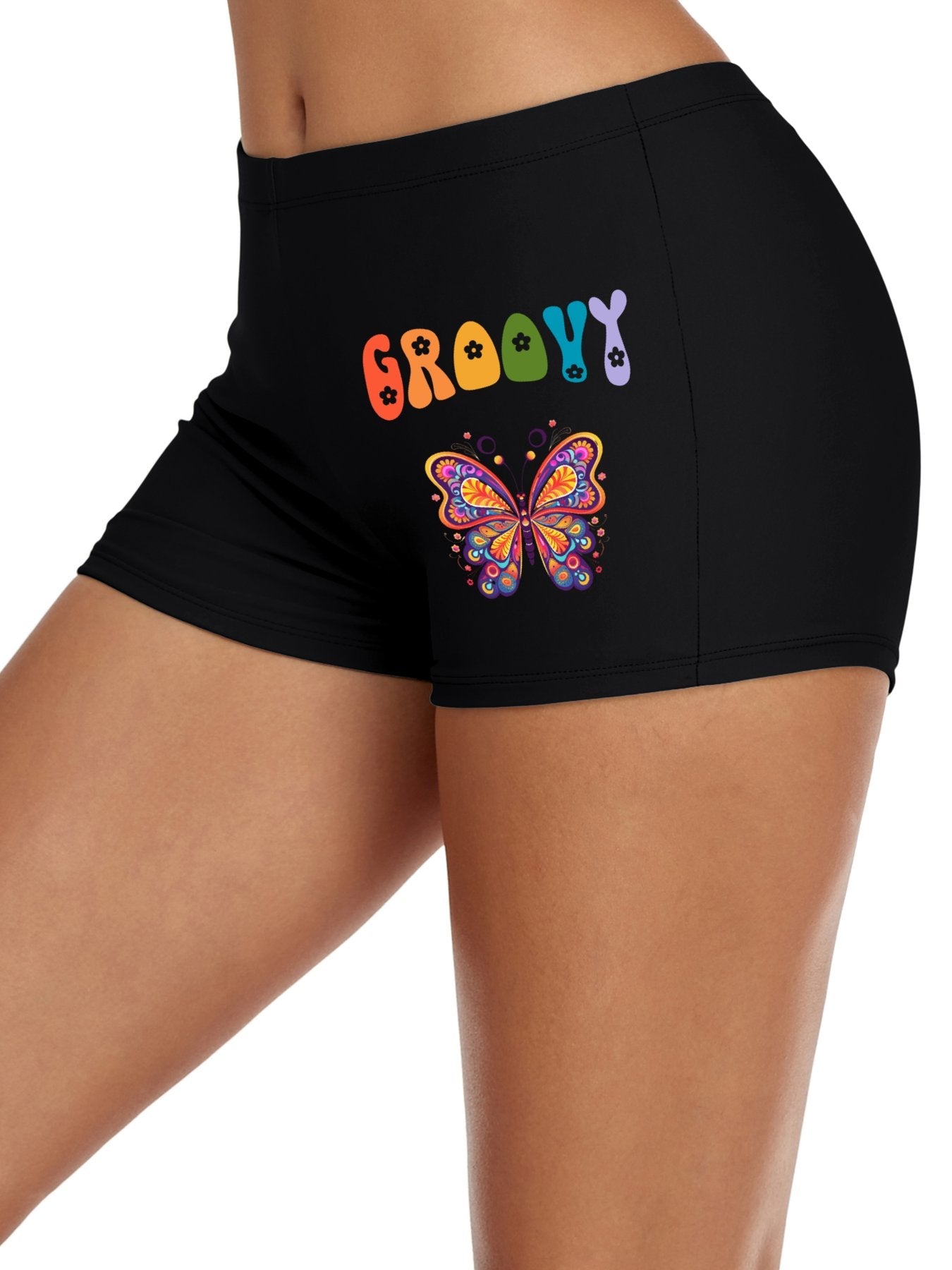 Groovy Butterfly Boxer Briefs Boy Shorts for Women (Made in USA)