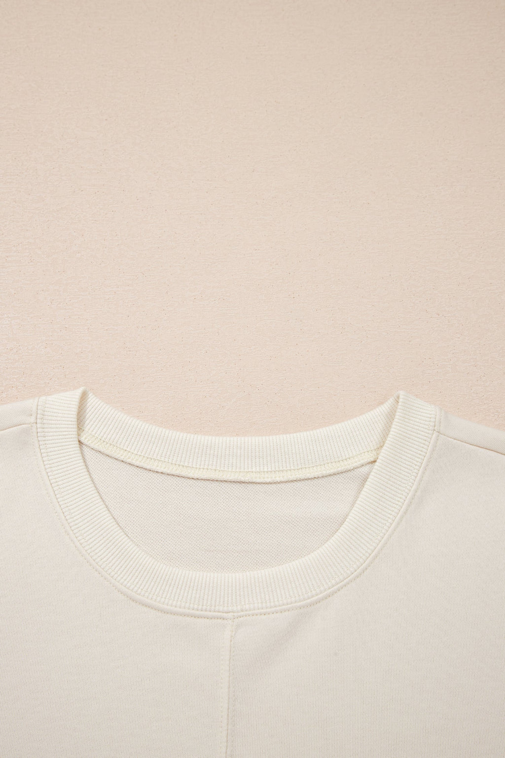 Solid Textured Raw Edge Top and Short Set