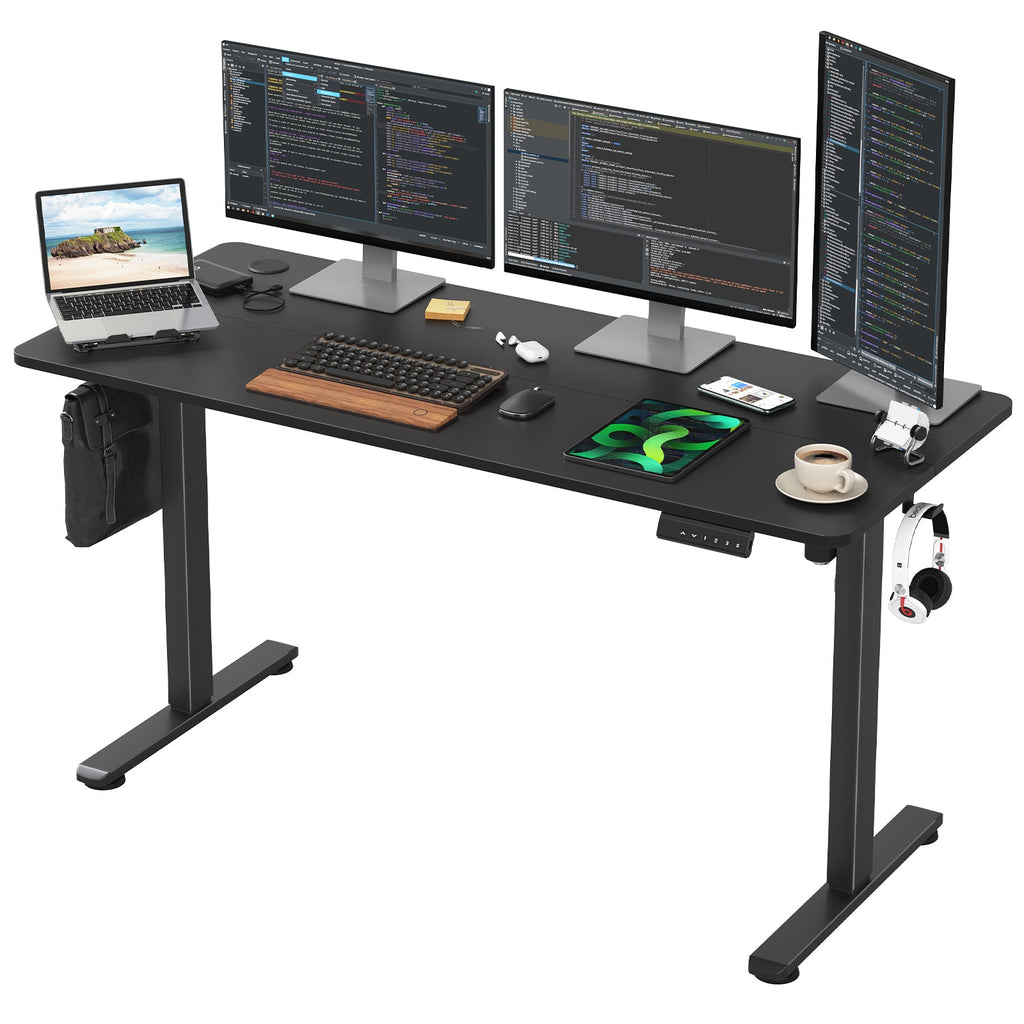 STARY Electric Standing Desk Adjustable Height Sit Stand Home Office Desk with Splice Board