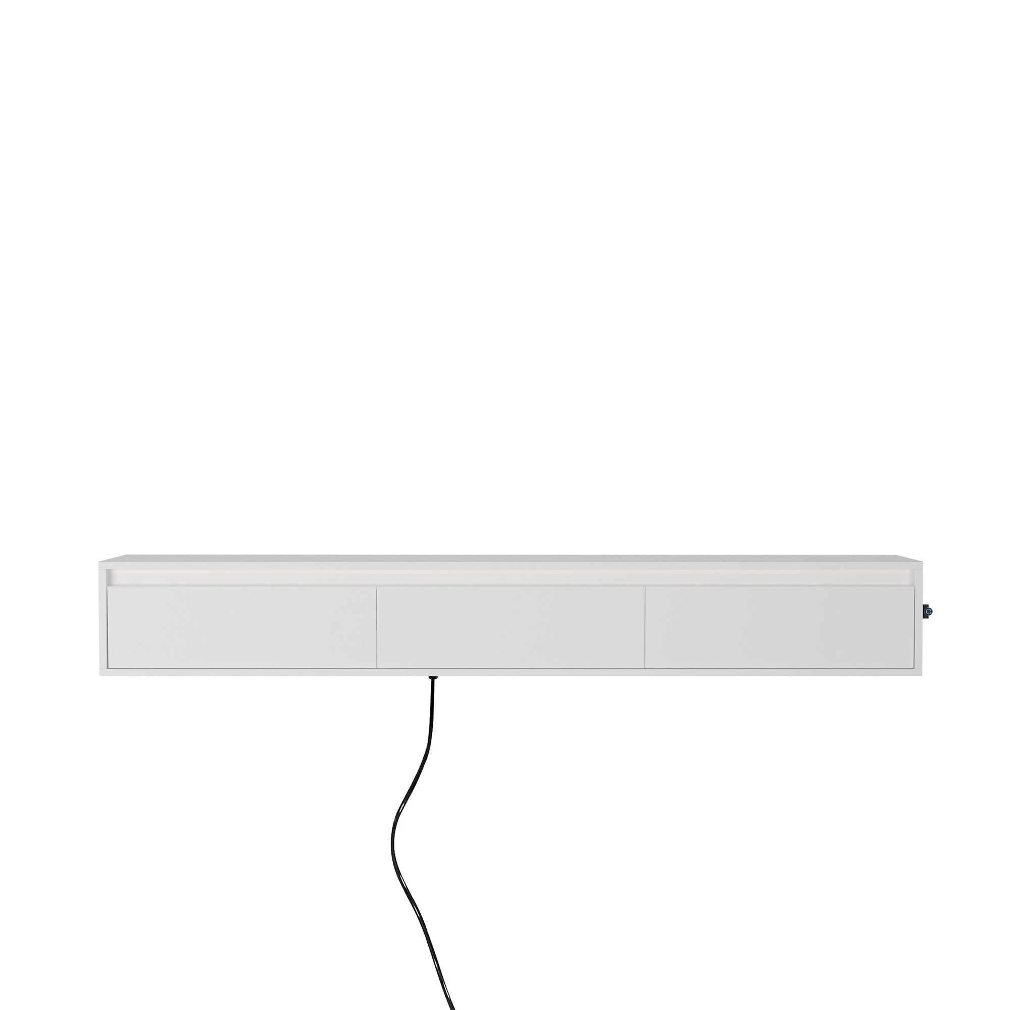 Floating TV Stand, Wall Mounted TV Shelf with Led Lights & Power Outlet,High Gloss TV Cabinet for tv Stands for Living Room