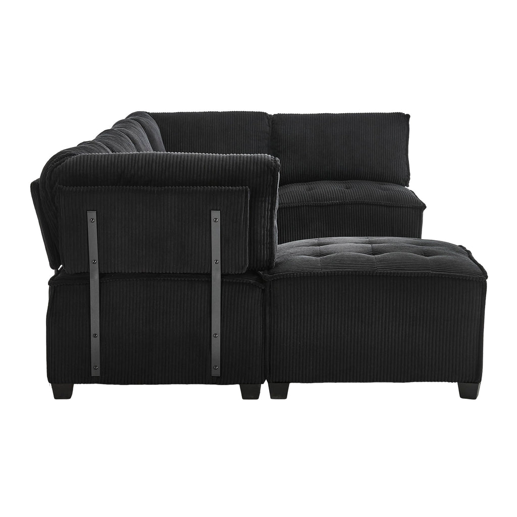 UNITED WE WIN Modular Sectional Sofa U Shaped Modular Couch with Reversible Chaise Modular Sofa Sectional Couch,6- Seat Convertible Sofa,Fit for Living Room