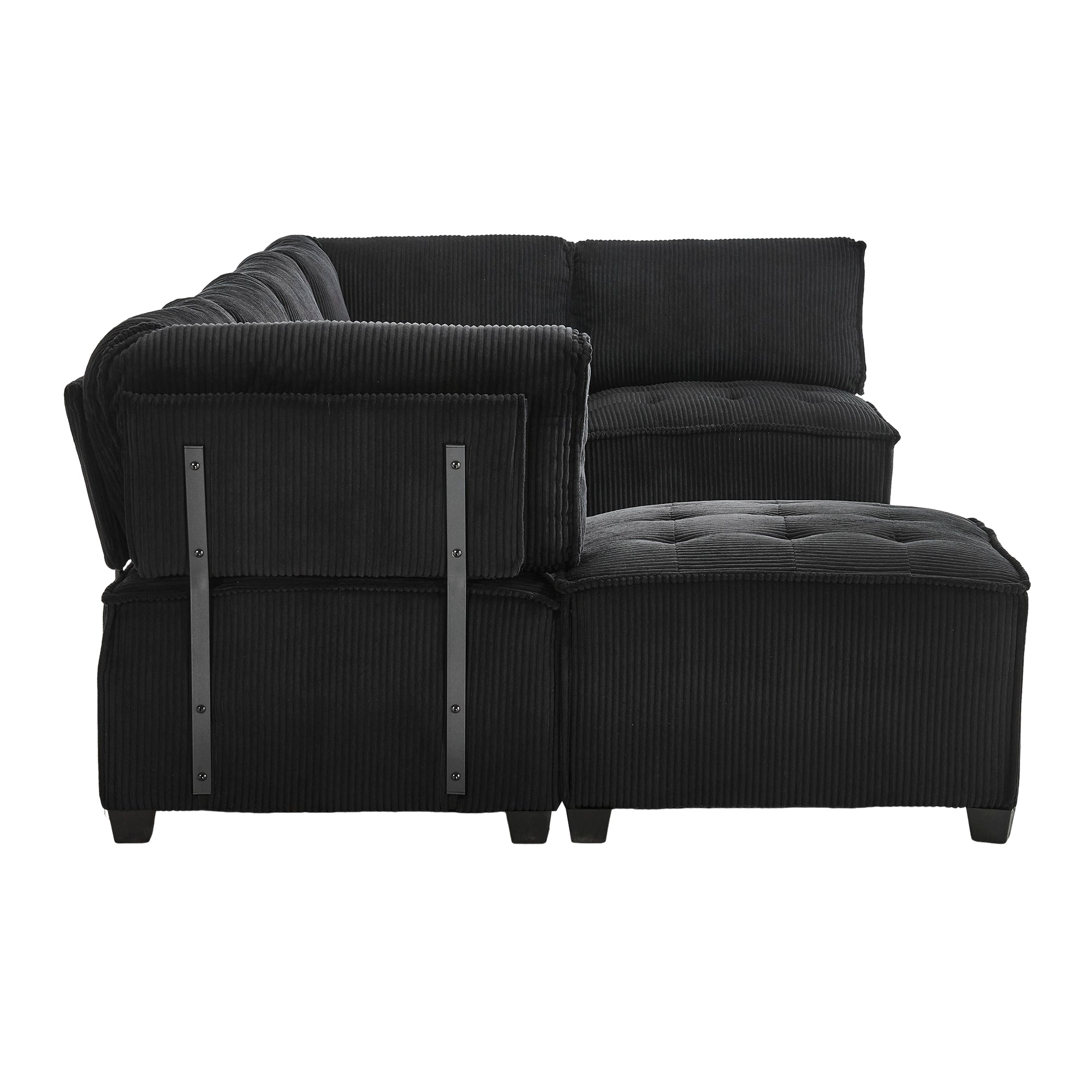 UNITED WE WIN Modular Sectional Sofa U Shaped Modular Couch with Reversible Chaise Modular Sofa Sectional Couch,6- Seat Convertible Sofa,Fit for Living Room