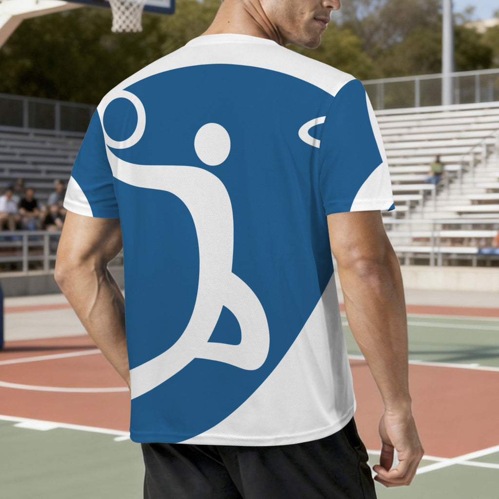 Blue Basketball Men's V-Neck Jersey