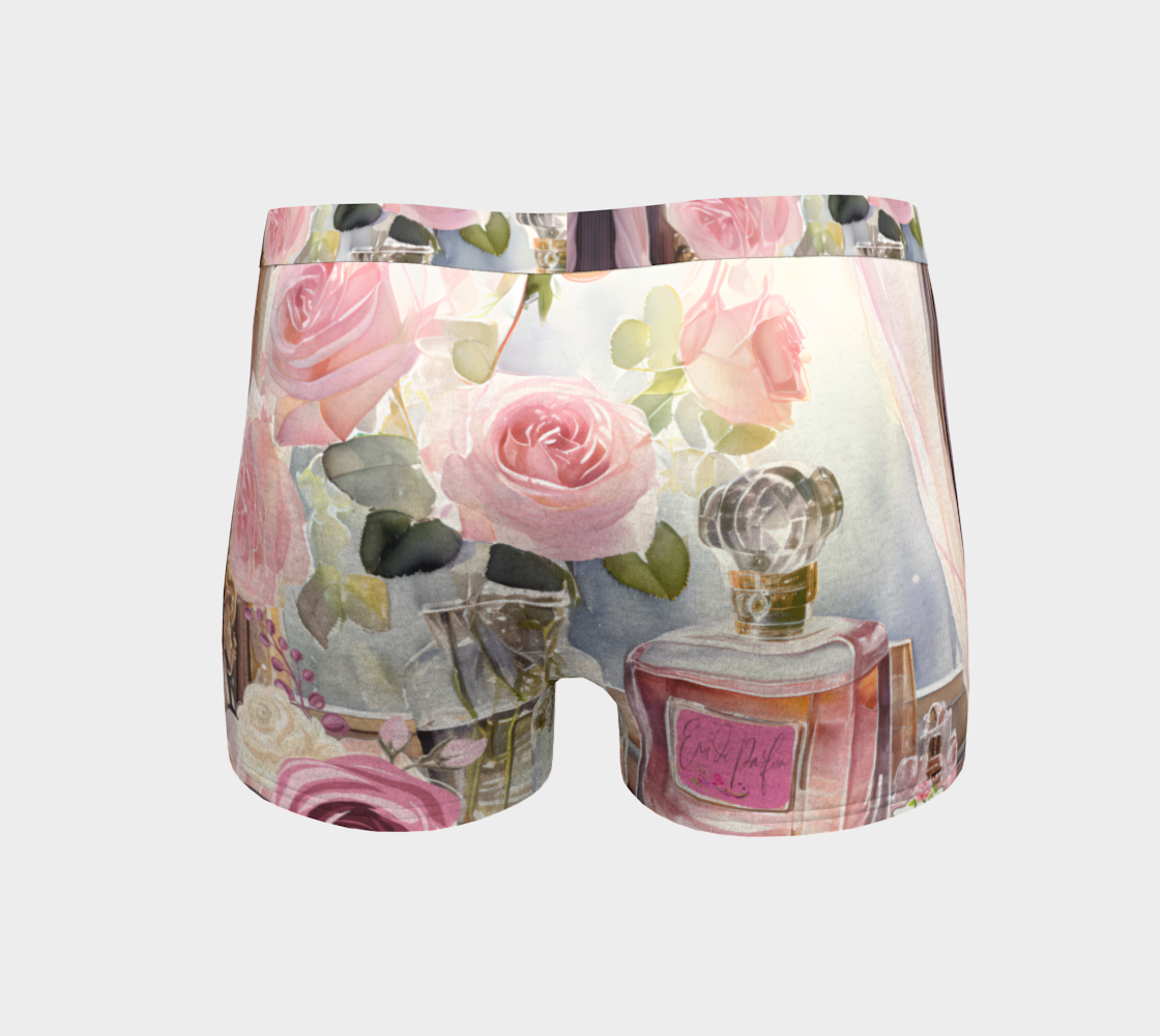 Eau de Parfume Pink Floral Design Boyshorts Underwear