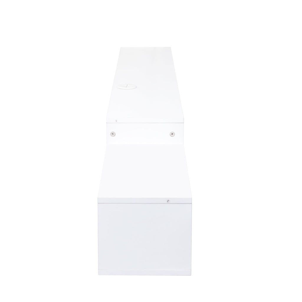 65.35in Wall Mounted Floating  TV Stand with 20 Color LEDs and Charging Station