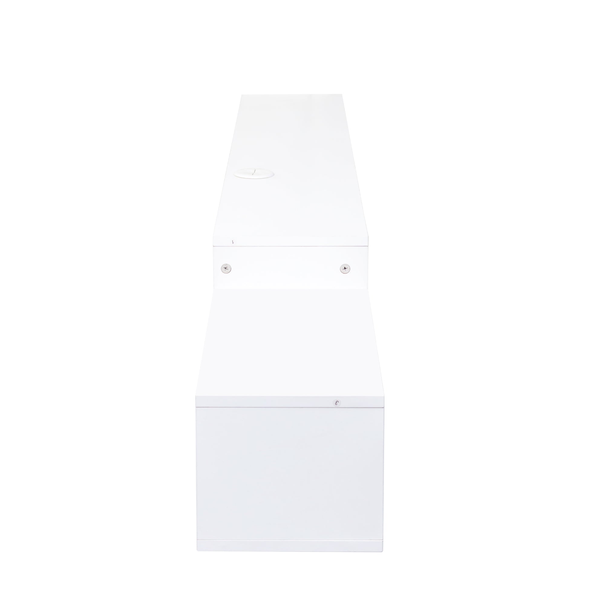 65.35in Wall Mounted Floating  TV Stand with 20 Color LEDs and Charging Station