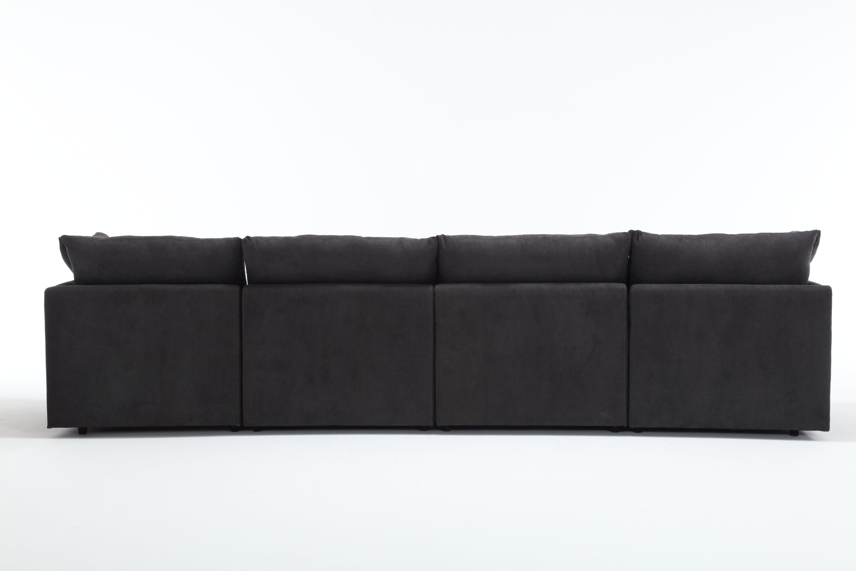 [ PACKAGING NEW UPGRADE]   [VIDEO PROVIDED]Modern U-shaped Sectional Sofa ,5-seat  Sofa ,Sleeper Sofa Couch with Chaise Lounge for Living Room,Apartment,Upholstered,Polyester,New upgrade,Dark Gray