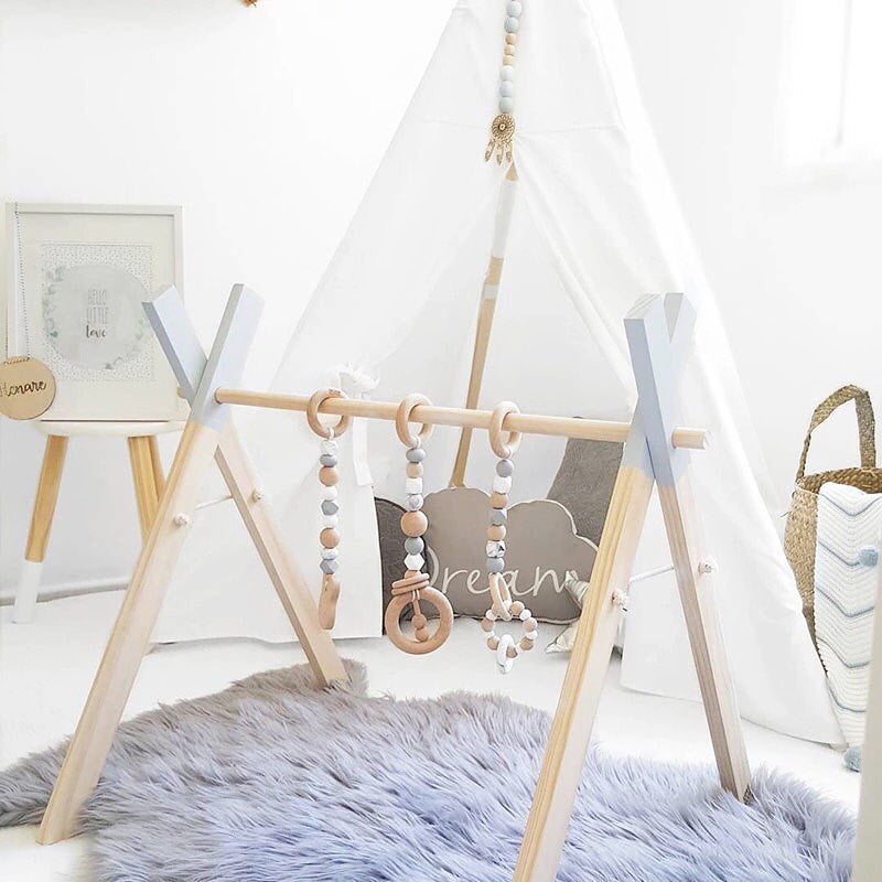 Wooden Baby Fitness Frame – Decorative Infant Play Gym