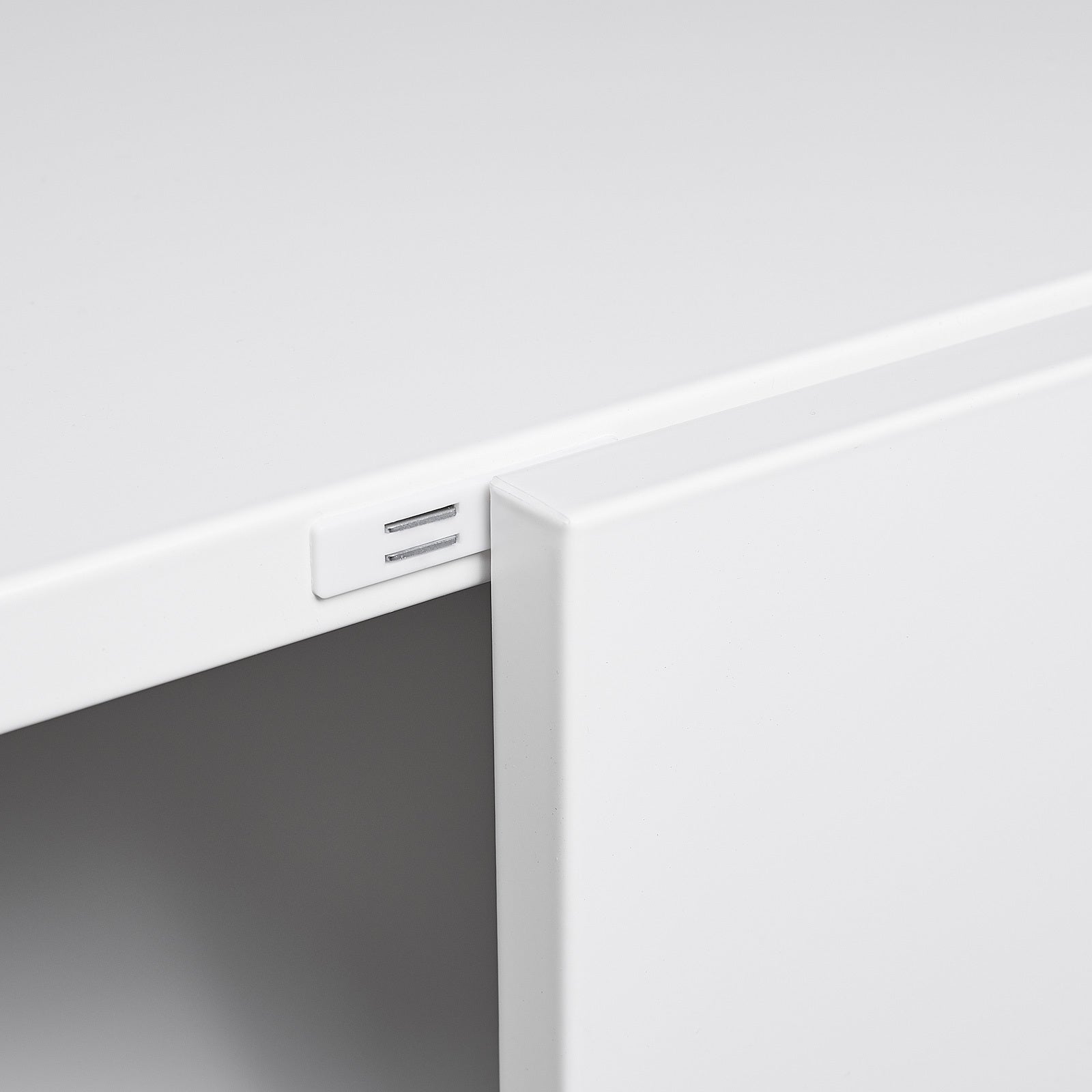 White Steel 2-Door Copier Cabinet with Mobile Pedestal and Printer Stand