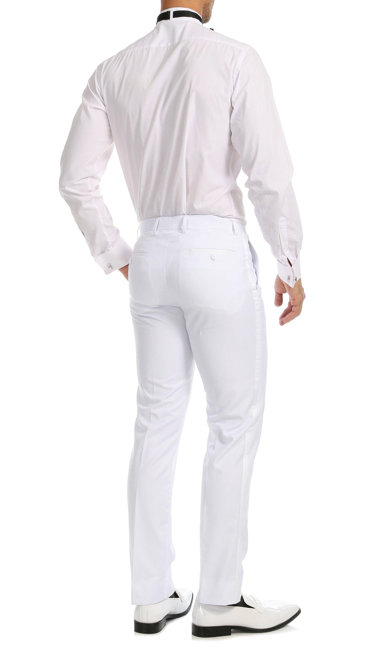 Men's White Shawl Lapel Tuxedo – Slim Fit 2 Piece Suit | Ferrecci Reno