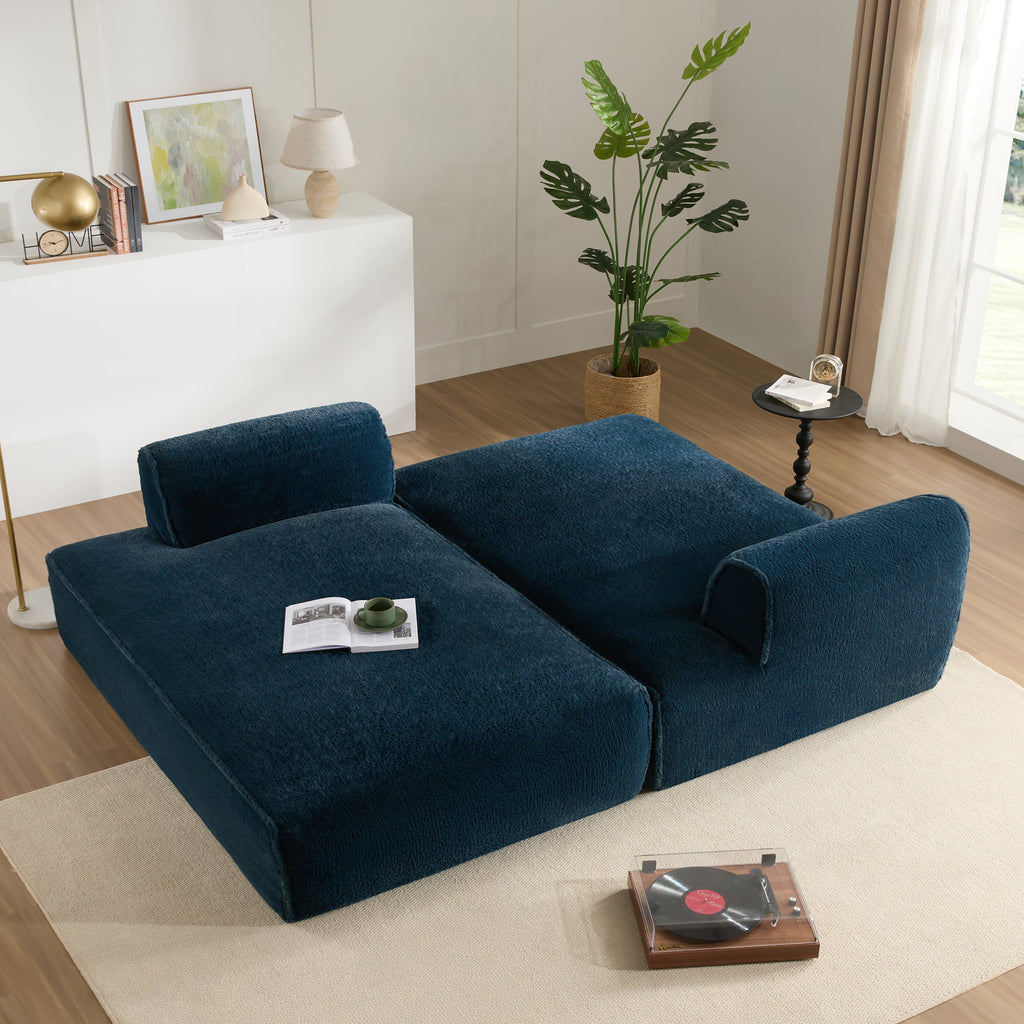 [VIDEO+NEW]90.0'Oversized Modular Sectional Sofa,Fully Compressed,Spacious Foam-Filled Sofa Bed for Living Room,elderly - friendly design,2 PC Free Combination,No Assembly Required,3 Colors