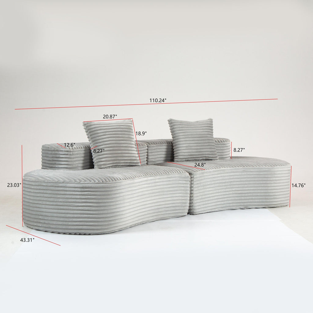 Compressed Sofa:Moon Bay Sofa-YKX-33003A-2-Smoke Grey