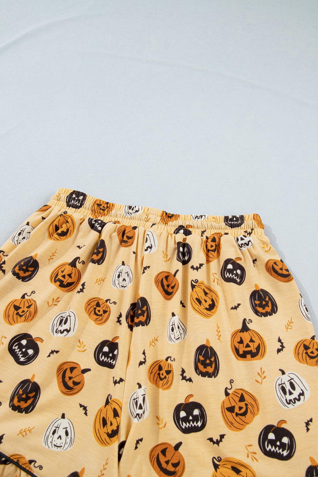 Halloween Jack-O-Lantern Ruffle Top & Shorts Lounge Set