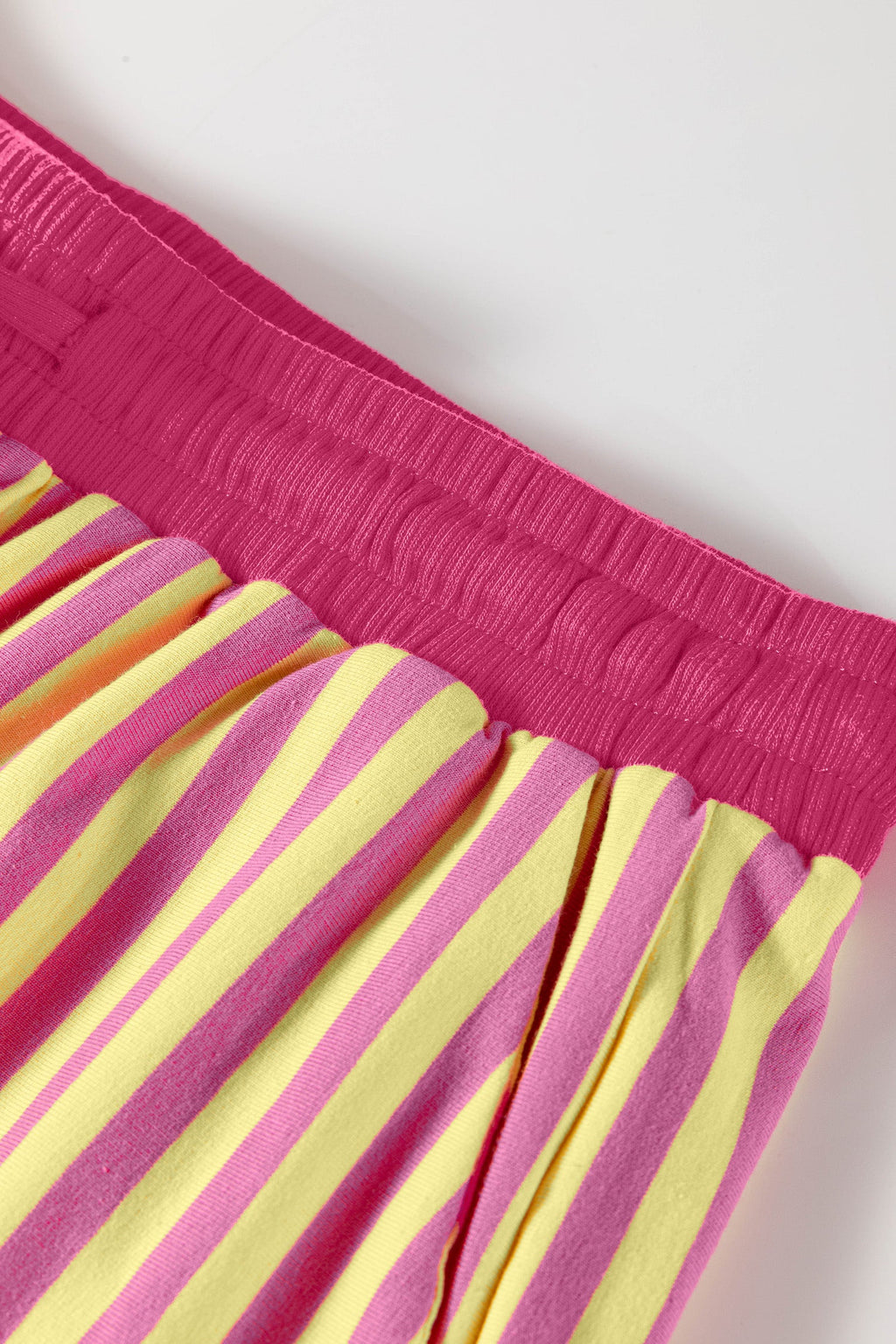 Stripe Colorblock V-Neck Tee & Drawstring Short Set