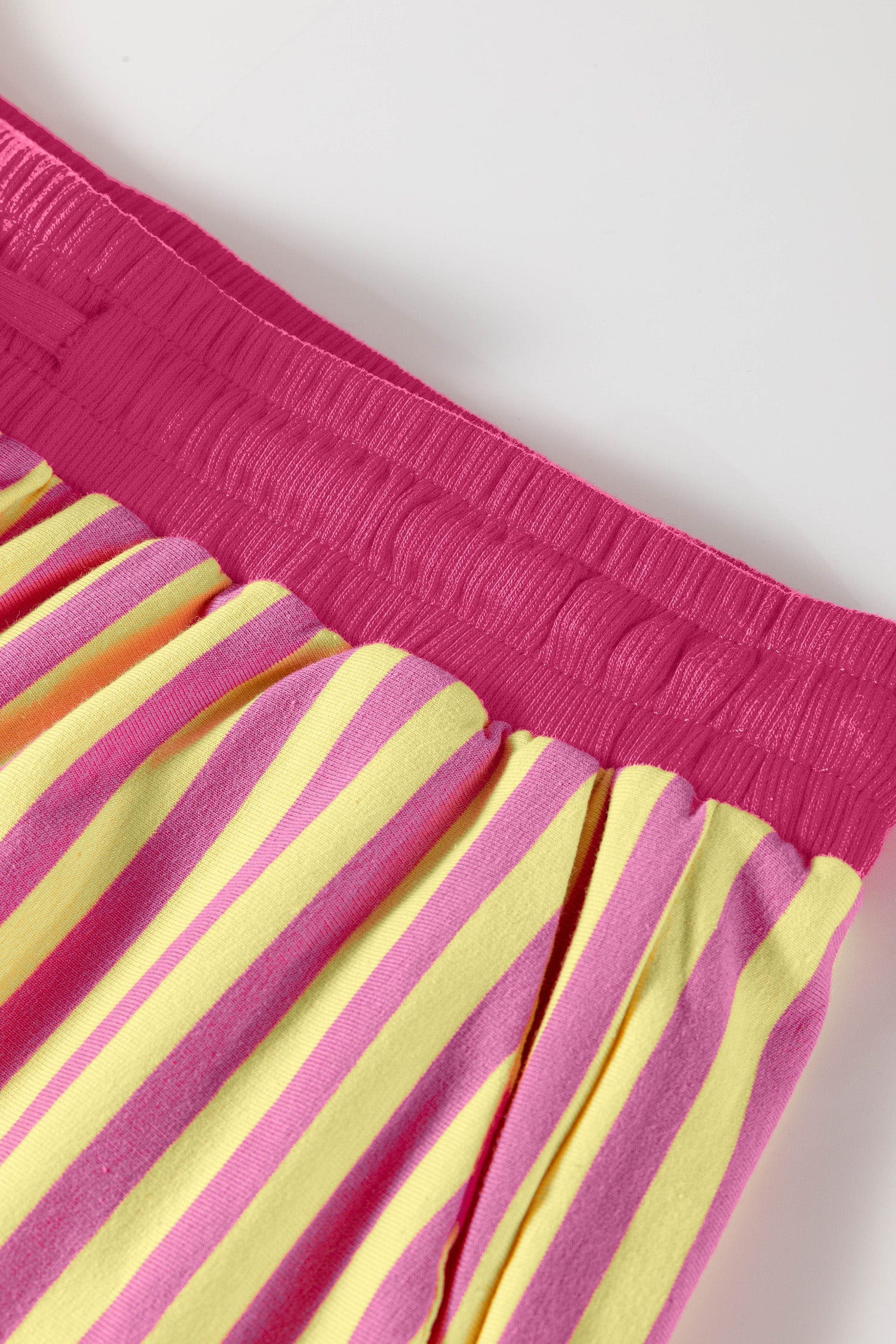Stripe Colorblock V-Neck Tee & Drawstring Short Set