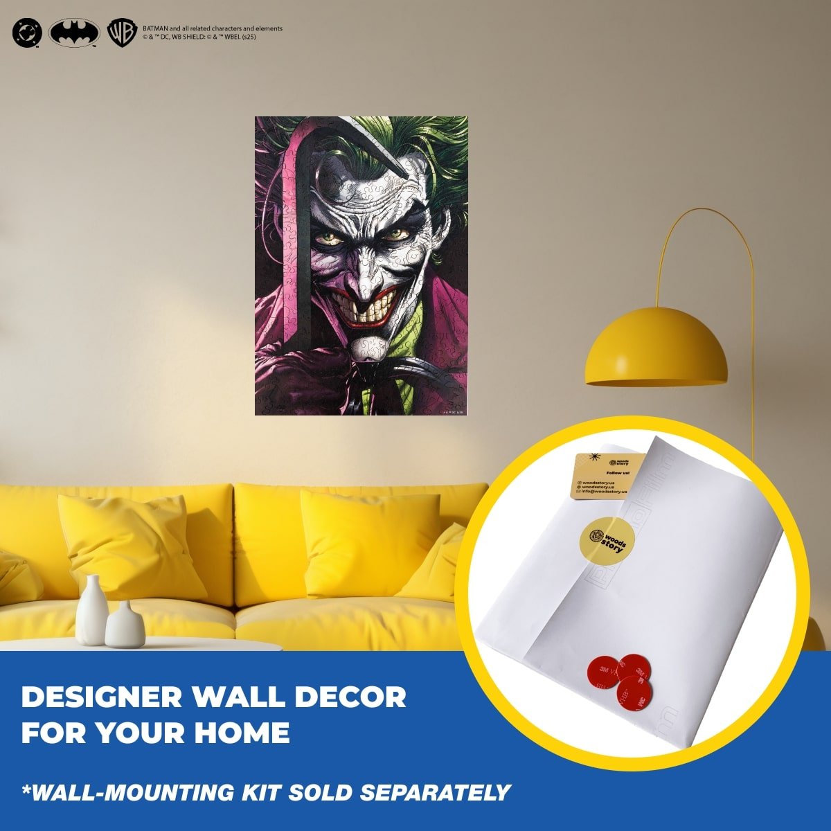 Figured Wooden Puzzle Batman™ - Joker: Smile of Chaos