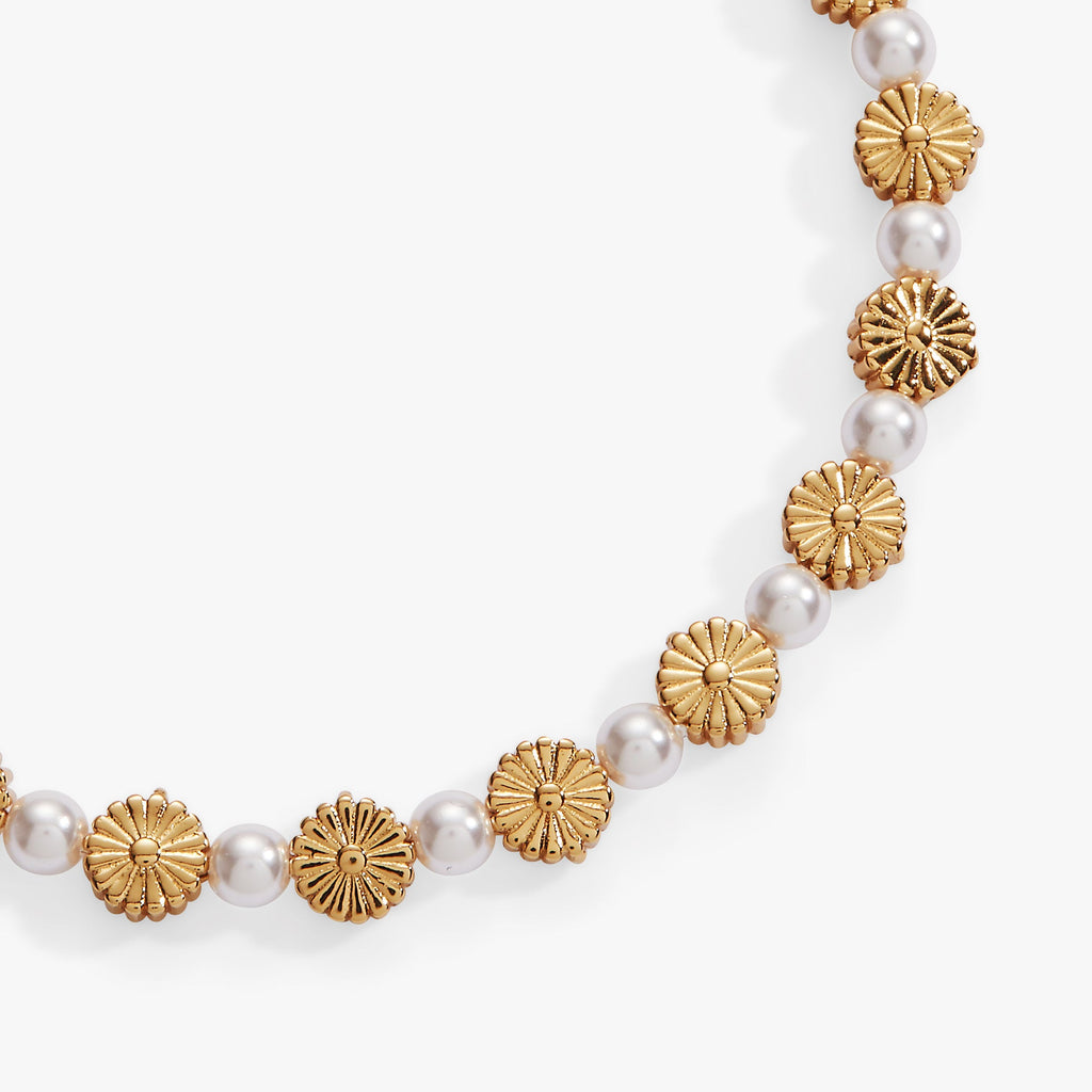 Beaded Flower Bangle