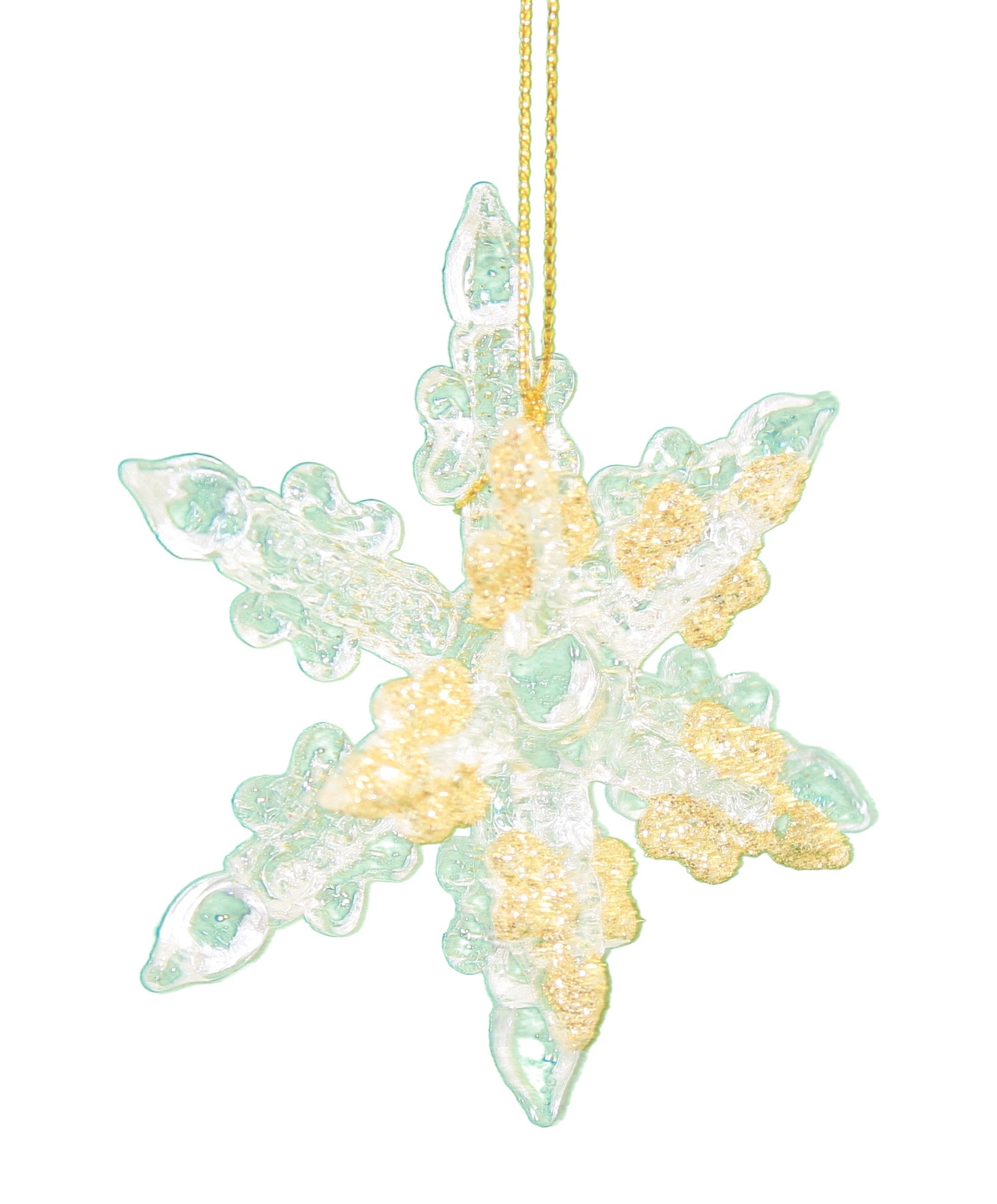Spunglass Ornament - Gold Reindeer