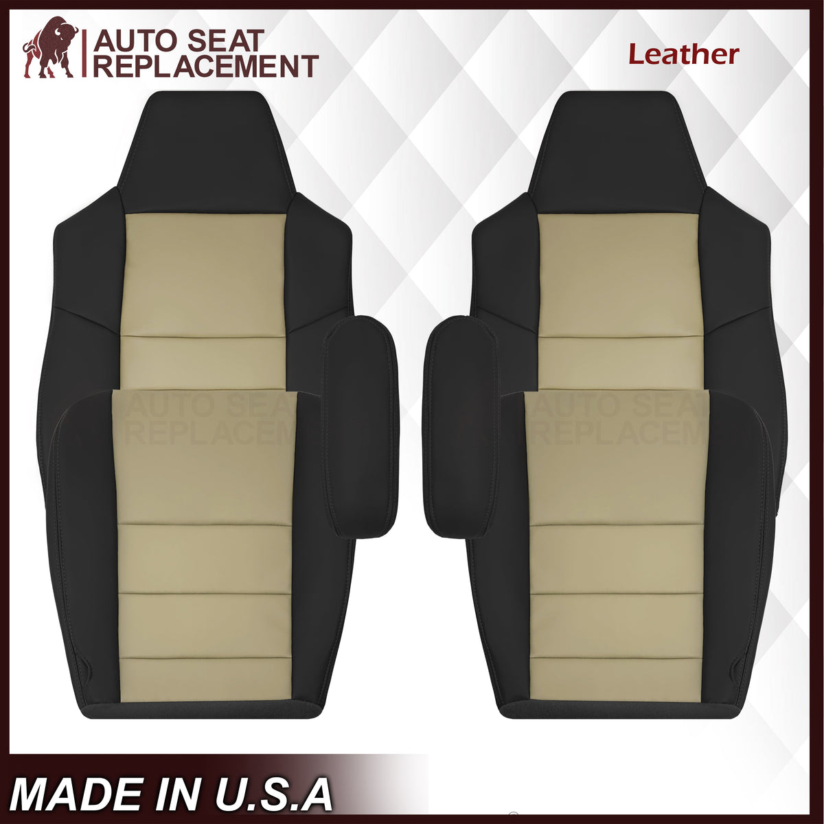 2005 Ford Excursion Eddie Bauer Sport Front Replacement Seat Covers: Choose Leather or Vinyl