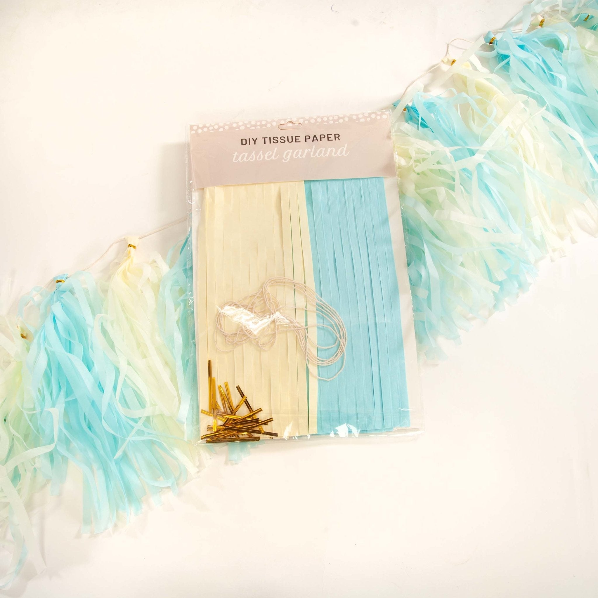 Pastel Pink and Blue Tassel Tail