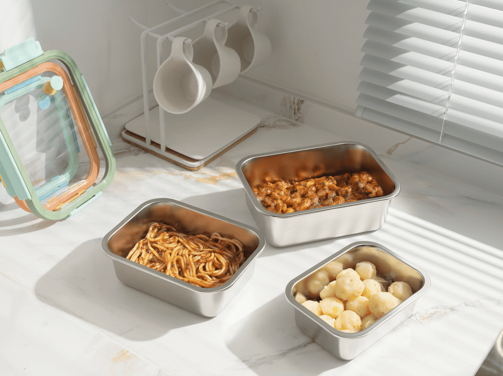 Multicolor Microwave Safe Stainless Steel Set