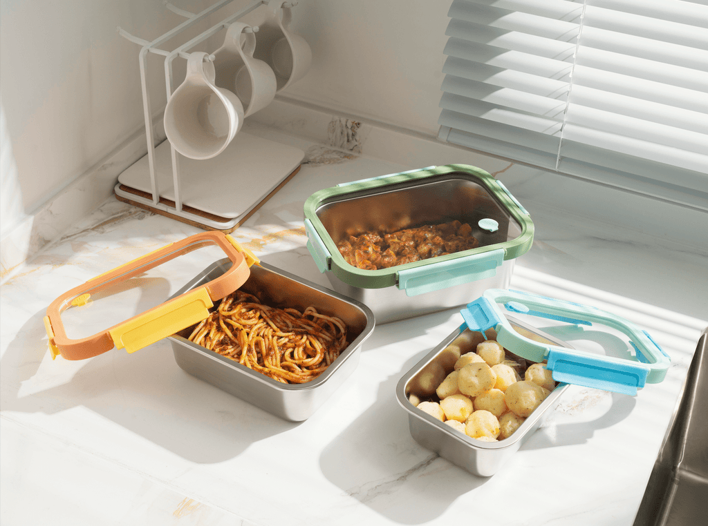 Multicolor Microwave Safe Stainless Steel Set