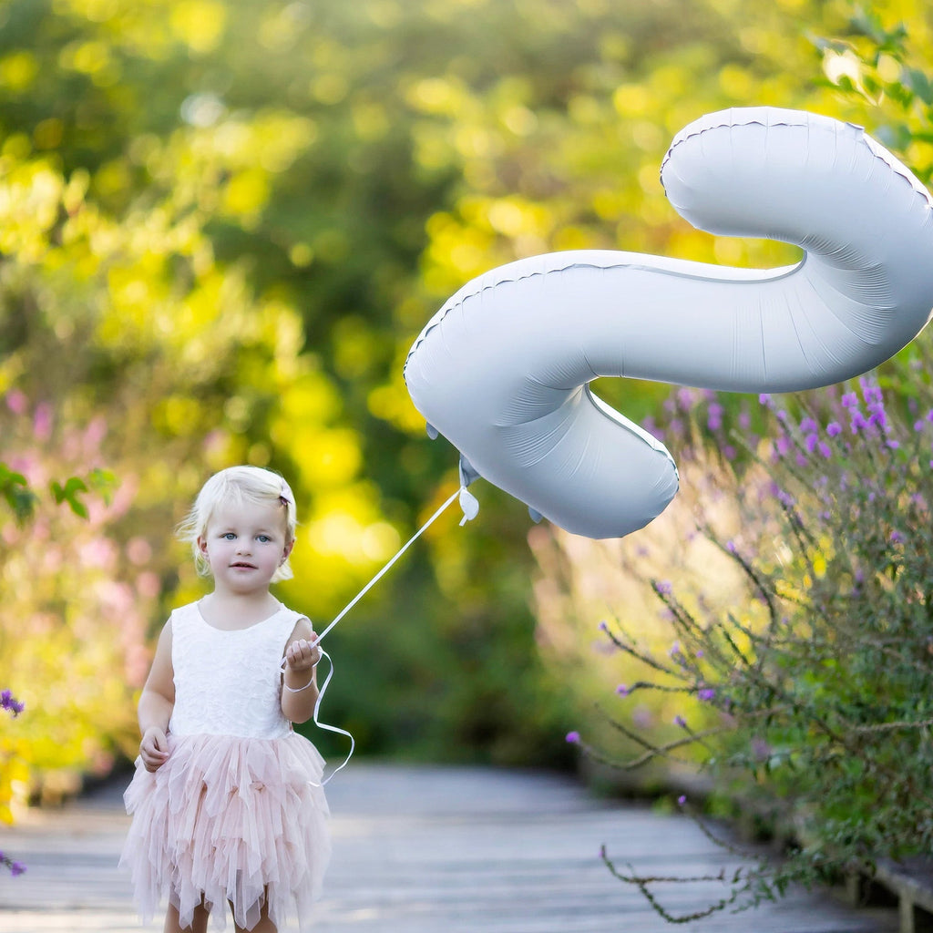 Matte White Number Balloon – 32" Mylar Foil | Ellie’s Party Supply