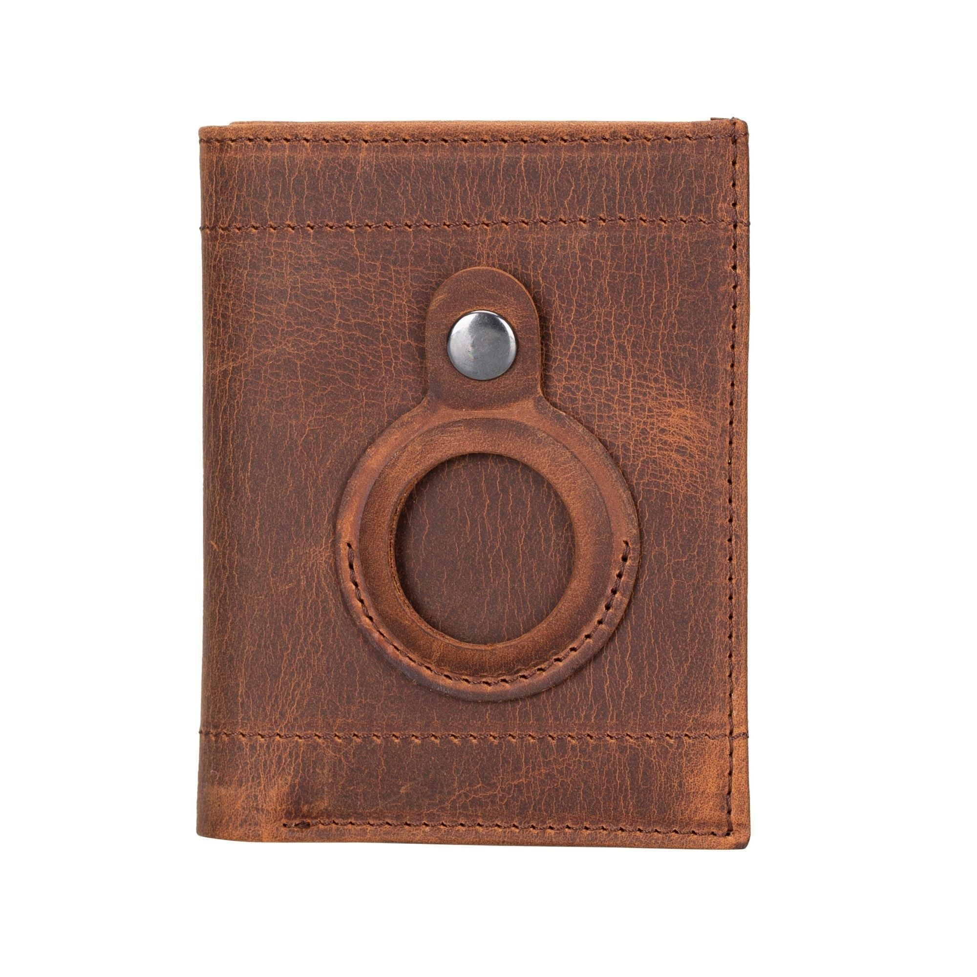 Glendo Apple AirTag Slot Leather Wallet, Handcrafted, Unisex