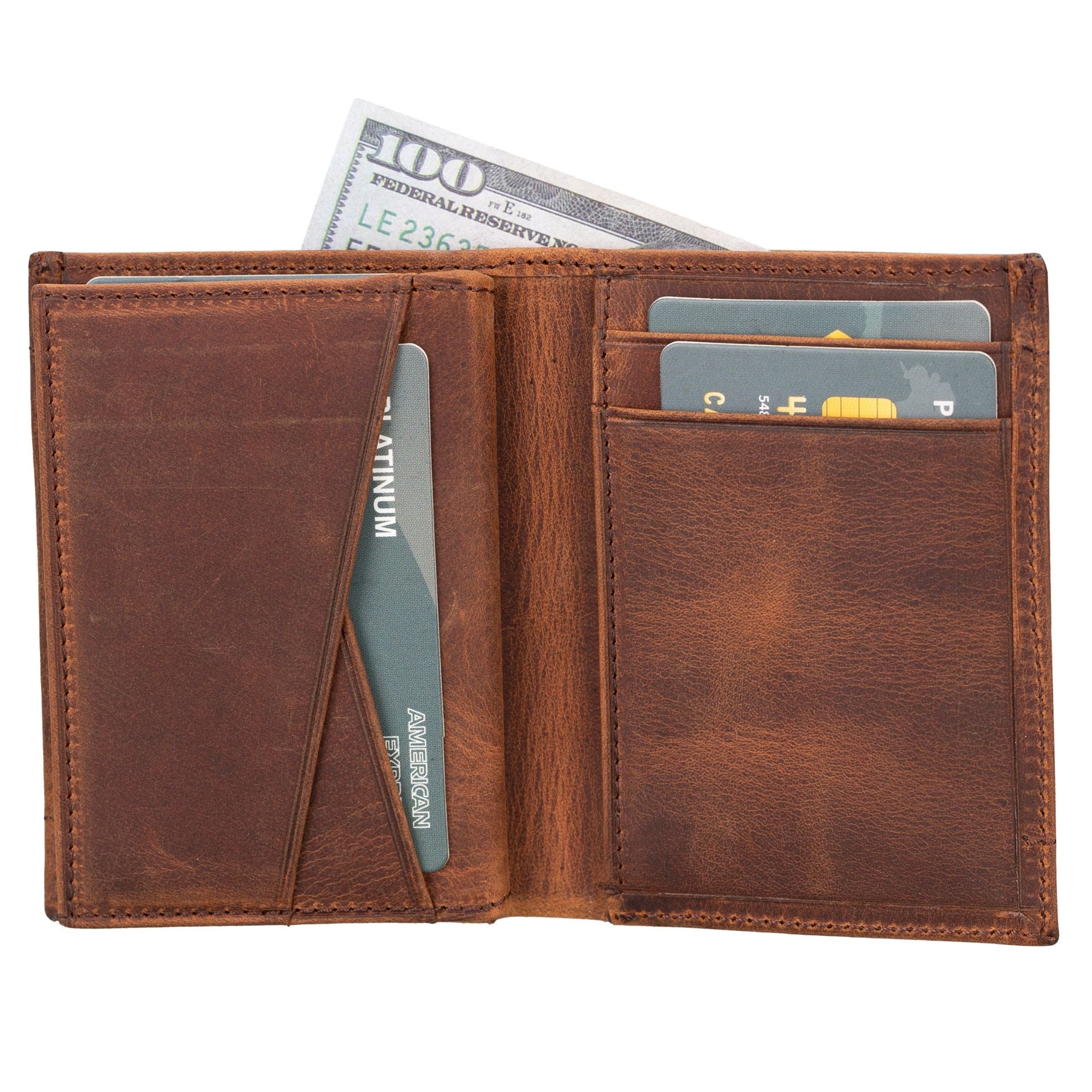 Glendo Apple AirTag Slot Leather Wallet, Handcrafted, Unisex