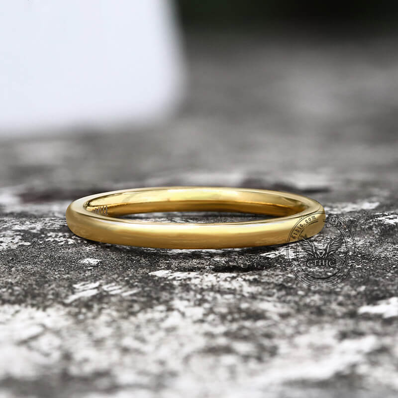 Gold-Color Titanium Engagement Ring