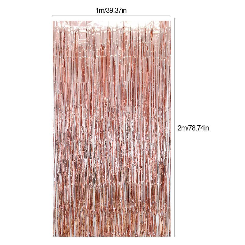 Gold Metallic Fringe Curtain