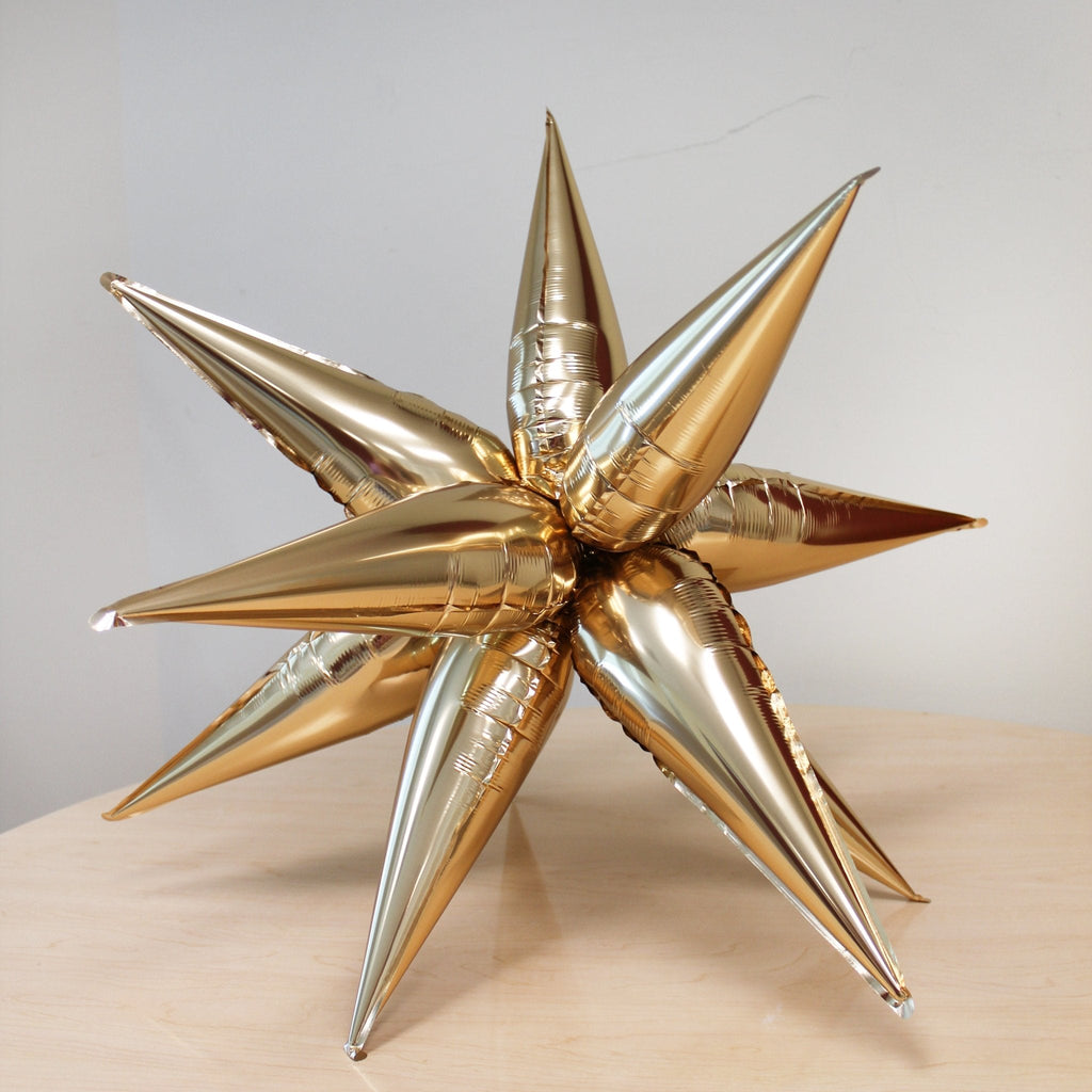 Gold Starburst Cluster Balloon – 26" and 40"