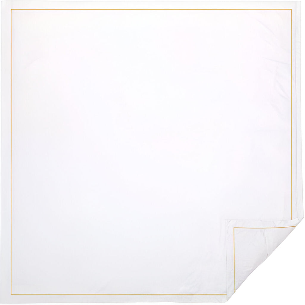 400TC Cotton Single Edge Embroidery Sateen Solid Duvet Cover Set