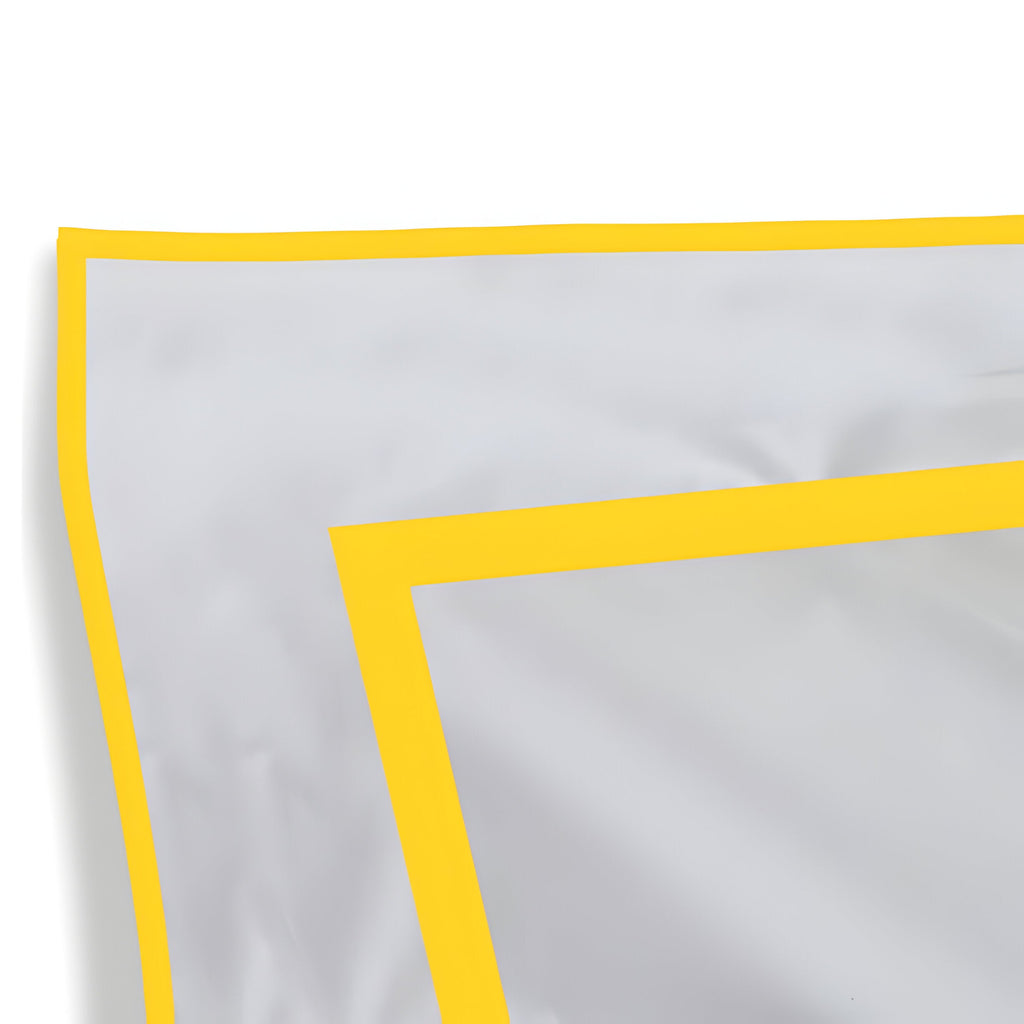 400TC Embroidery & Border Cotton Sateen Solid Duvet Cover Set