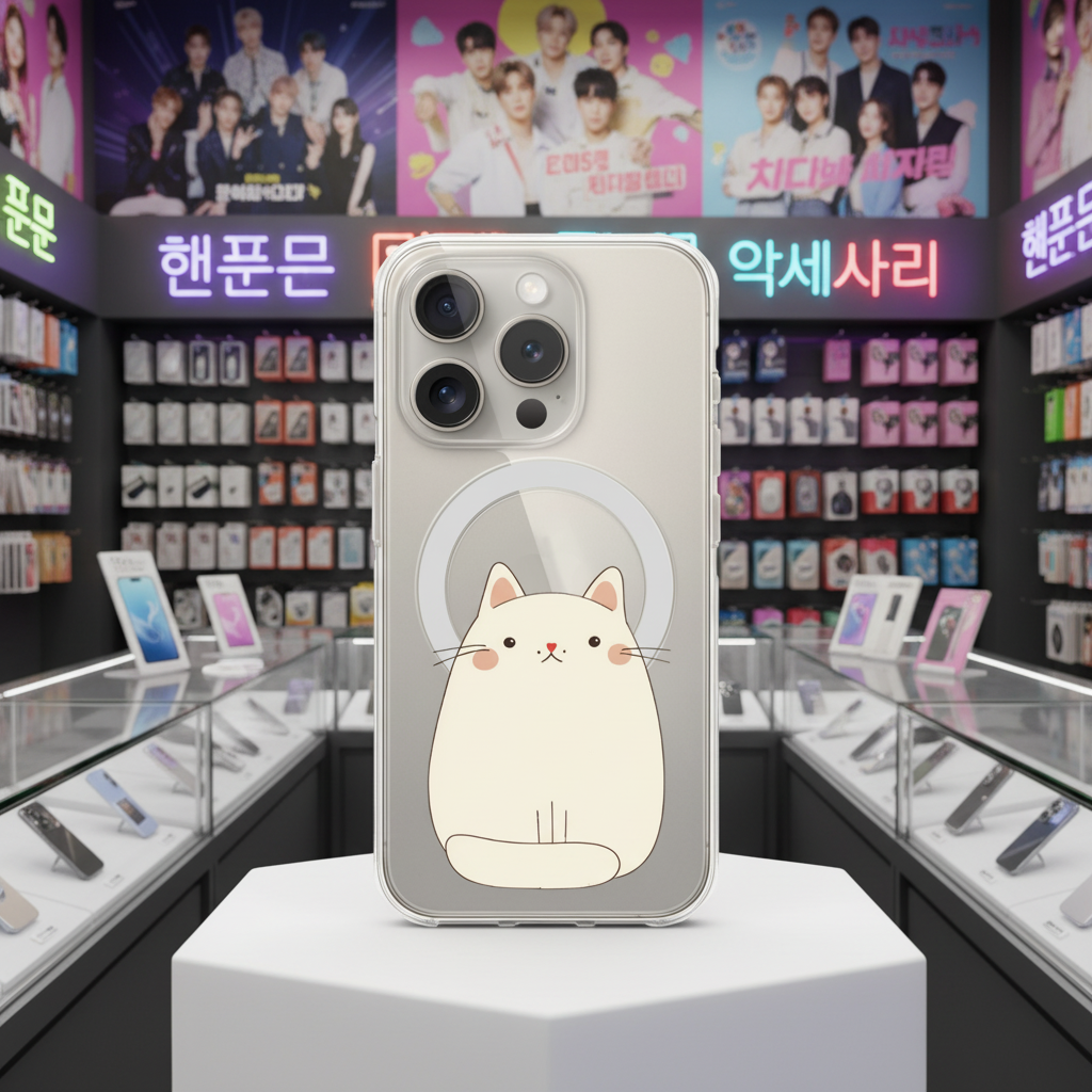 Oneticase Kawaii Chubby Cat Magnetic Case for  iPhone