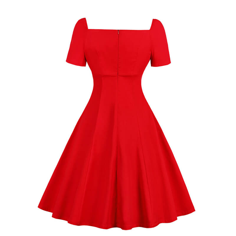 Gothic Solid Color Patchwork Lace Up Dress