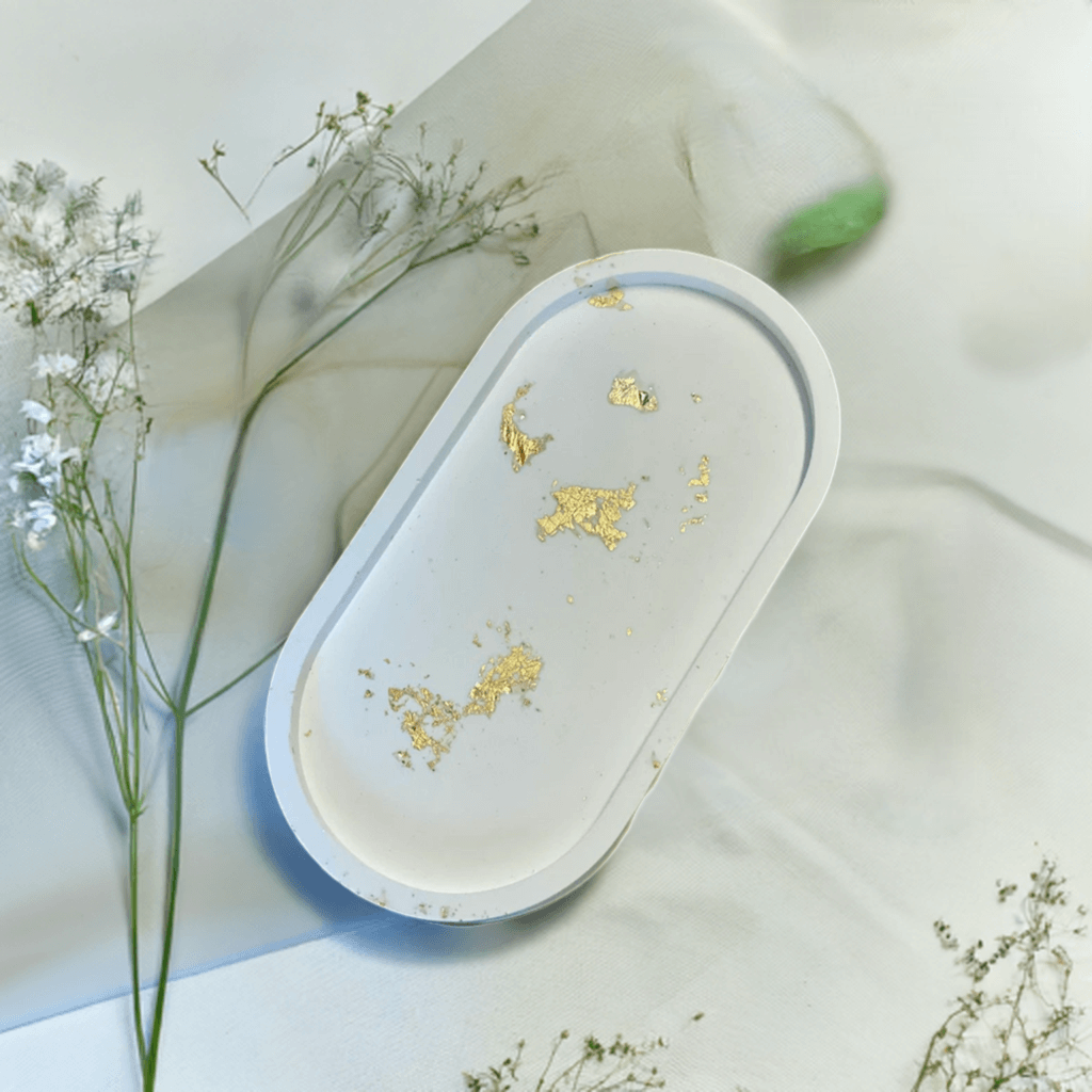 Handmade Jesmonite Tray - Stylish Modern Decorative Organizer for Home and Office