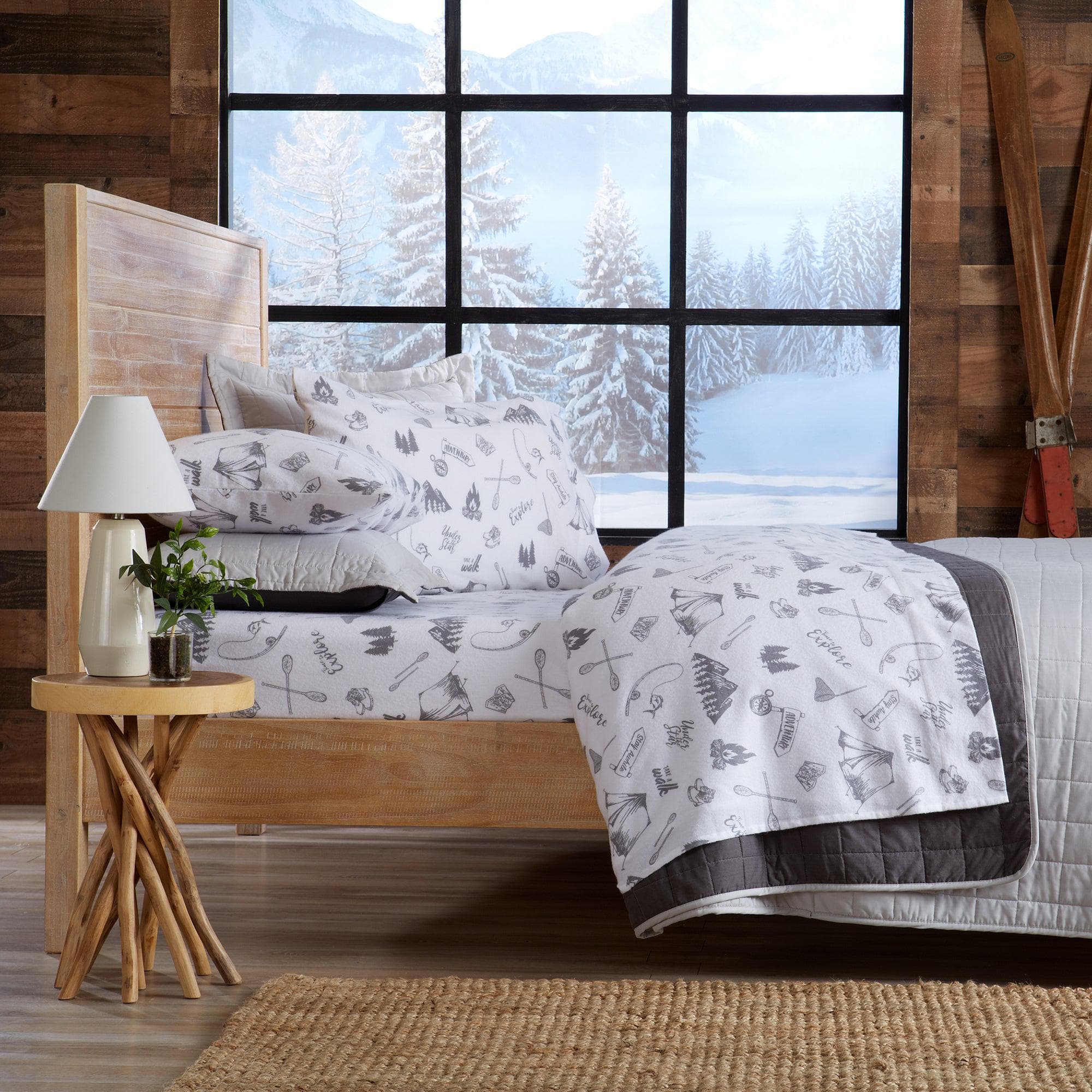 100% Turkish Cotton Flannel Sheet Sets - Boulder Collection