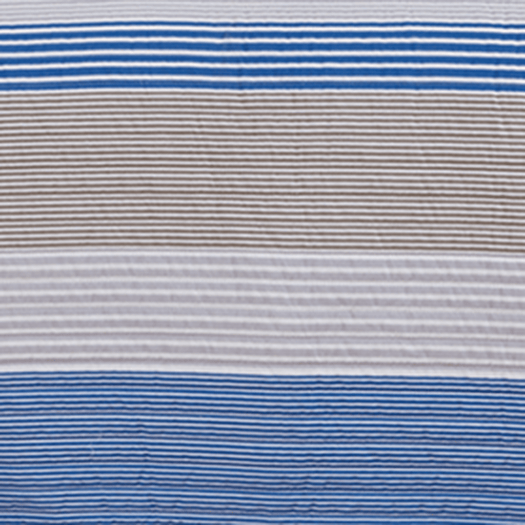 3 Piece Striped Quilt Set - Bryce Collection